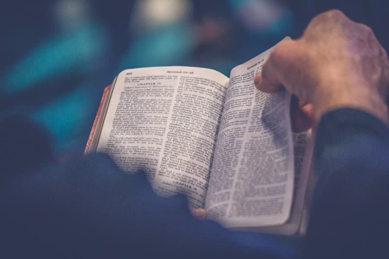 Church congregation singing together during worship service